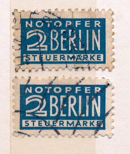Steuermarken notopfer - steuermarken,