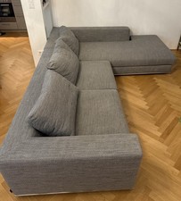La Nuova Casa Stoff Ecksofa Grau Recamiere Wohnlandschaft