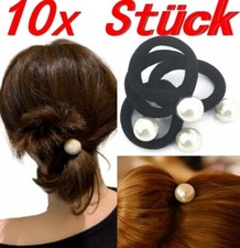 10 Stück Haargummi Schwarz