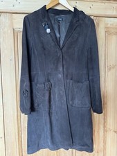 traumschöner Ziegenleder Velourleder Mantel braun Gr. M 38 Schraut