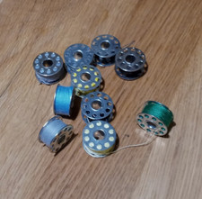 10 Metallspulen  Nähmaschine  Nähgarn bunt Unterfadenspulen Garn