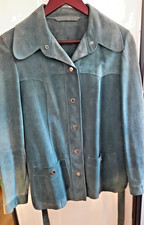 Herren Lederjacke Unisex Wildleder Kürschnerarbeit ca. Gr. 48