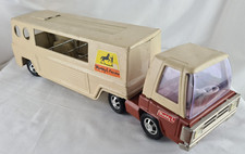 60er Jahre Blech Auto BUDDY L Farms - Pferdetransporter - Farm Truck Vintage