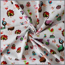 Baumwollstoff Vogel unter