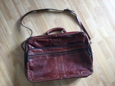 alter Lederkoffer braun gebraucht mit Umhängeschlaufe