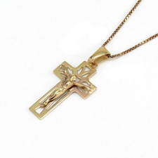 Anhänger Kreuz mit Korpus 585/- 14k. Gelbgold ca. 3,5 cm