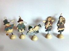 6 x APPLETREE Schneemann Engel Nikolaus Wackelfiguren Natur Landhaus Weihnachten