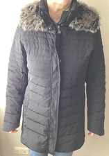 Damen Jacke Mantel Winterjacke Armani Jeans Fellkragen Gr. 50 EU 44 Zustand Gut