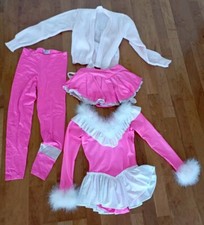 Eiskunstlauf Trainingskleidung + Kürkleid Set  Gr 122/ 128