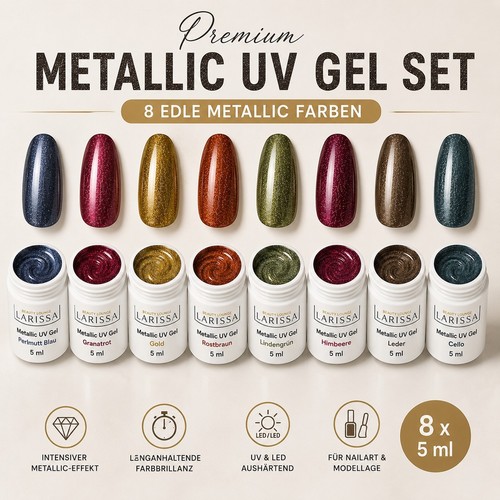 Metallic gel set farben - metallic,