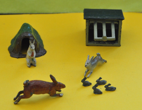 Britains hollow cast hasen - britains, hollow-cast