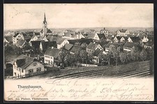 Ansichtskarte Thannhausen, Teilansicht aus der Vogelschau 1904 