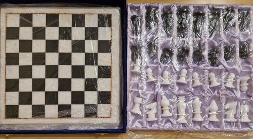 Schachspiel 28x28 onyx - schachspiel,