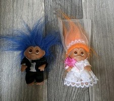 Vintage Dam Trolle Brautpaar 1985 Troll Braut Bräutigam 8cm