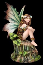 Elfen Figur - Waldfee Fortana - Magische Fatasy Feen Dekofigur - H 17,5 cm