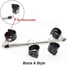 BDSM Metall Spreizstange Beinspreizer verstellbar PU Leder Fußfesseln Bondage