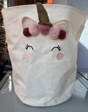 Einhorn Aufbewahrungskorb Kinderzimmer Deko Weiß 