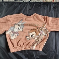 H&M Disney brauner Bambi Mädchen Pullover Alter 3-4 Jahre