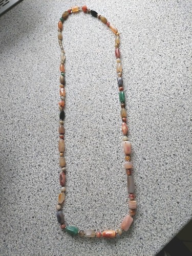 Achat edelstein kette bunt - achat,