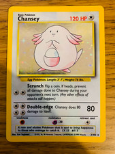 Chansey (3/102) Holo Base Set Pokemon Karte! SCHNELLER & KOSTENLOSER VERSAND!