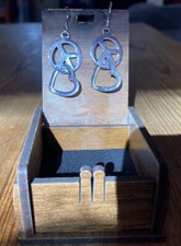 Ohrringe Hänger Peace-Herz 925 er Silber  NEU