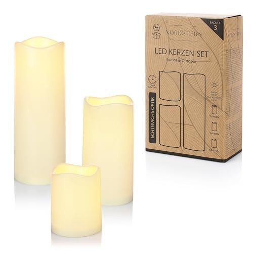 3er set led kerzen - set,
