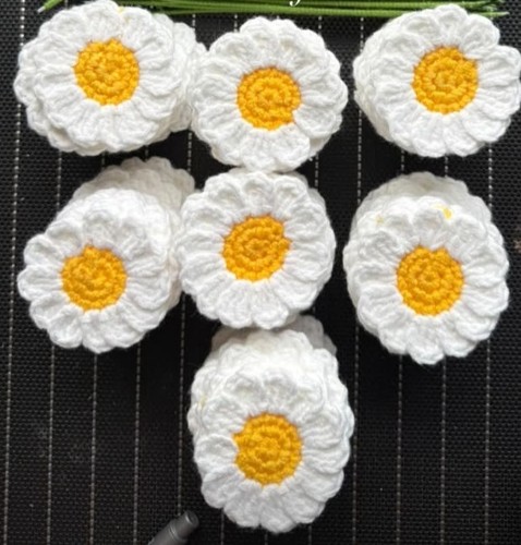Gehäkelte gänseblümchen - 10,
