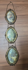 3 Seiden Bilder antik Messing