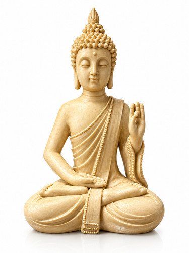 Buddha statue beige 30cm - statue,