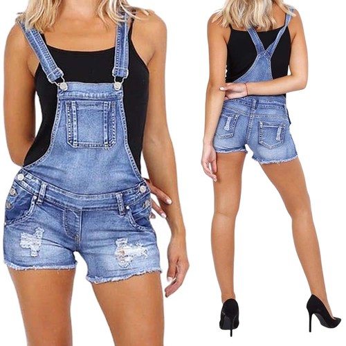 Damen hot pants latzjeans - damen,