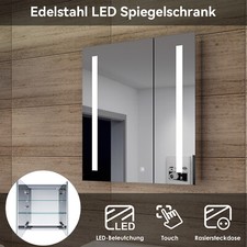 Edelstahl spiegelschrank mit - edelstahl,