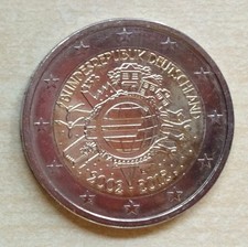 2 Euro-Münze 2002-2012 Deutschland Gedenkmünze 10 Jahre Euro D