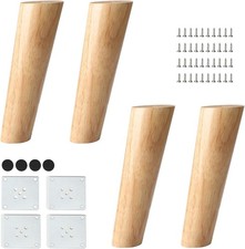 DBREAKS Tischfüße Möbelfüße Tischbeine 4 Stk. aus Massivholz, 20 cm, abgeschrägt