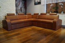 Echtleder Ecksofa Couch mit