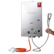 18L/min LPG Durchlauferhitzer Warmwasserbereiter 36KW mit 30mbar Gasdruckregler