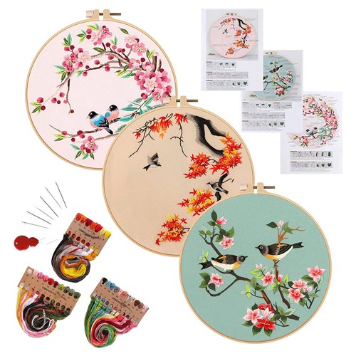3er pack stickerei - 3er-pack, stickerei--kit