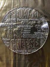 Glasplatte, Deko für Käse, rund 28 cm, Griffe 2 cm hoch, gebrauch Top