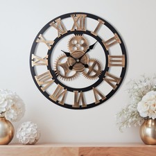 Vintage Wanduhr mit Metall