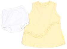 KIEKEBOE Jersey-Kleid gelb im Sommer-Set mit Windelhose Hollandmode -Gr.  56