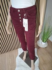 ❤️ Jewelly BAGGY Boyfriend Jeans Hose in Beere XS - XL JW8710-16