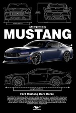 Blechschild FORD MUSTANG DARK