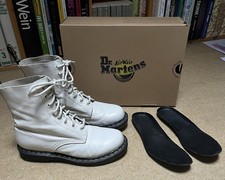 Dr. Martens Stiefel Boots weiß Echtleder Leder 39 6 1460 PASCAL optical white