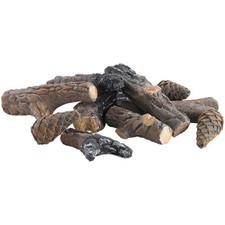 Carlo Milano Dekorations-Äste & -Tannenzapfen für Bio-Ethanol-Öfen, 10-teilig