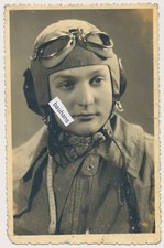 Portrait Luftwaffe Pilot Schutzanzug Sommer, Fliegerkopfhaube KÖNIGGRÄTZ (9215a)