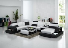 Ledersofa Couch Wohnlandschaft