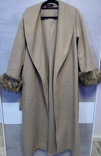 Oft damenmantel beige lang mit - damenmantel,