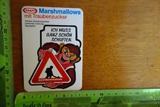 Alter Aufkleber Genuss KRAFT Marshmallows mit Traubenzucker ...muss schuften