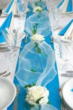 Komplette Tischdeko türkis