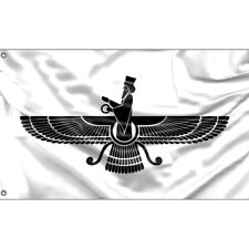 Faravahar Flagge | Einzigartiges Design, 3 x 5 Fuß / 90 x 150 cm, hergestellt in der EU