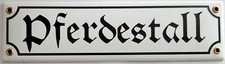 Emaille schild 8x30 - cm,